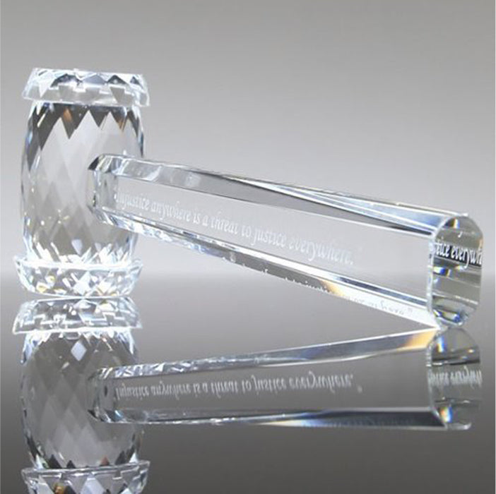 Optical Crystal Gavel  without base