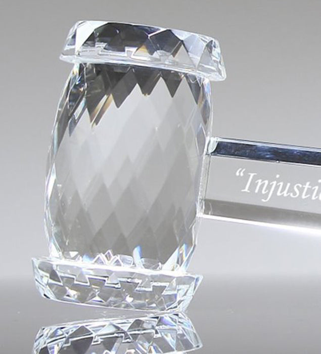 Optical Crystal Gavel  without base