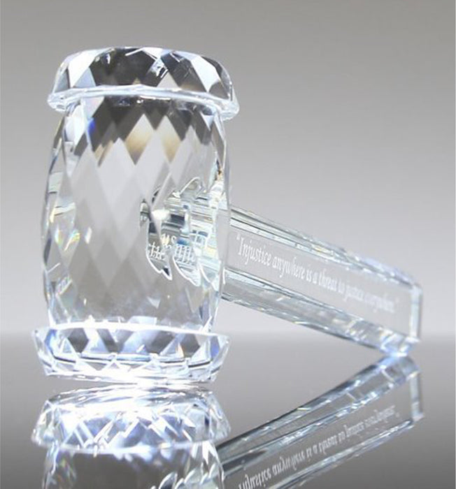 Optical Crystal Gavel  without base