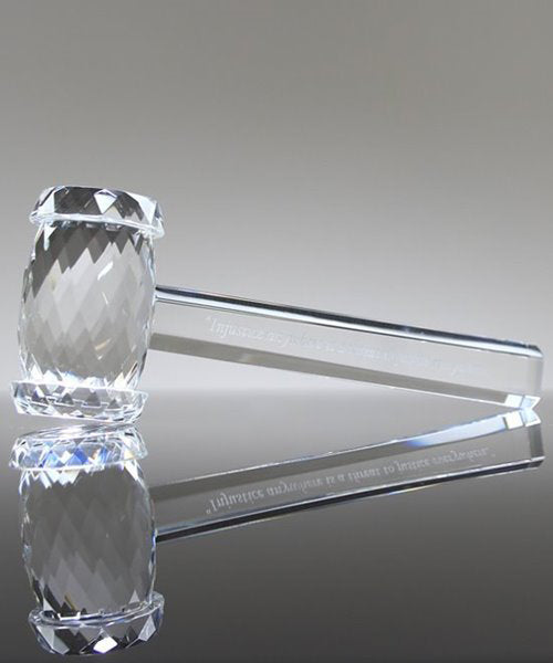 Optical Crystal Gavel  without base