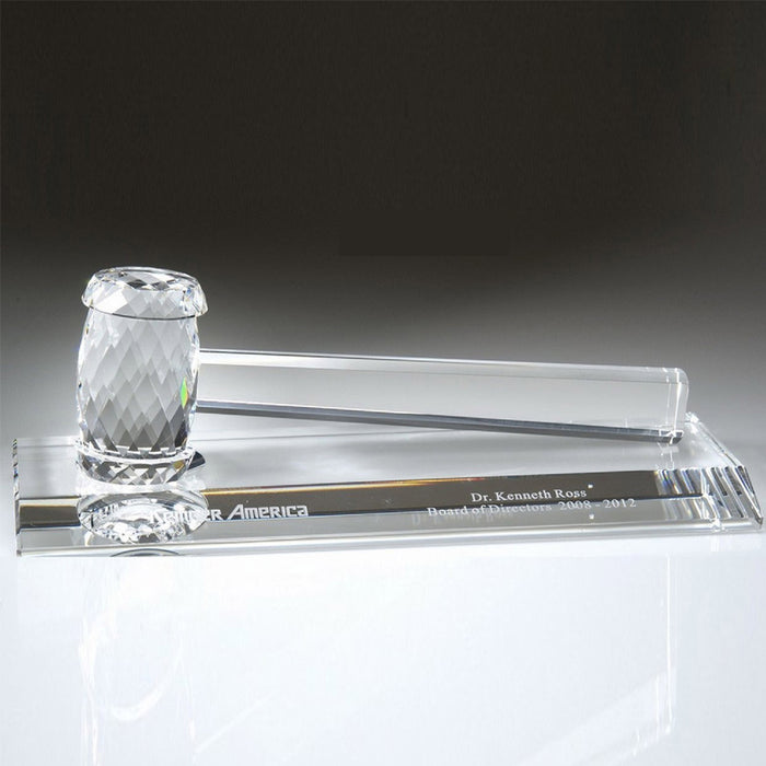Optical Crystal Gavel  with Base Whole Set Award