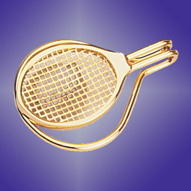Gold Plated Metal Tennis Shaped Money Clip