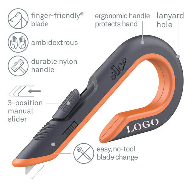 Curved Handle Box Utility Cutter