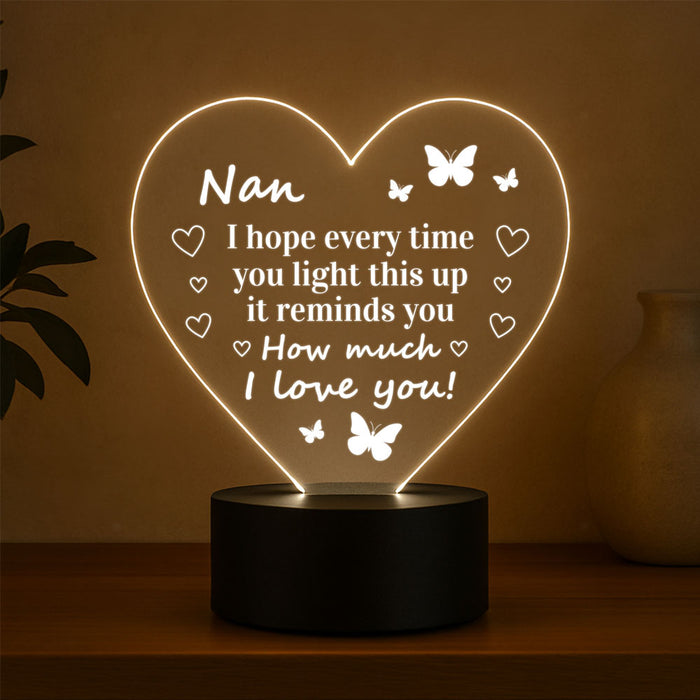 Customized Acrylic Shapes w/LED Base Light w/ remote