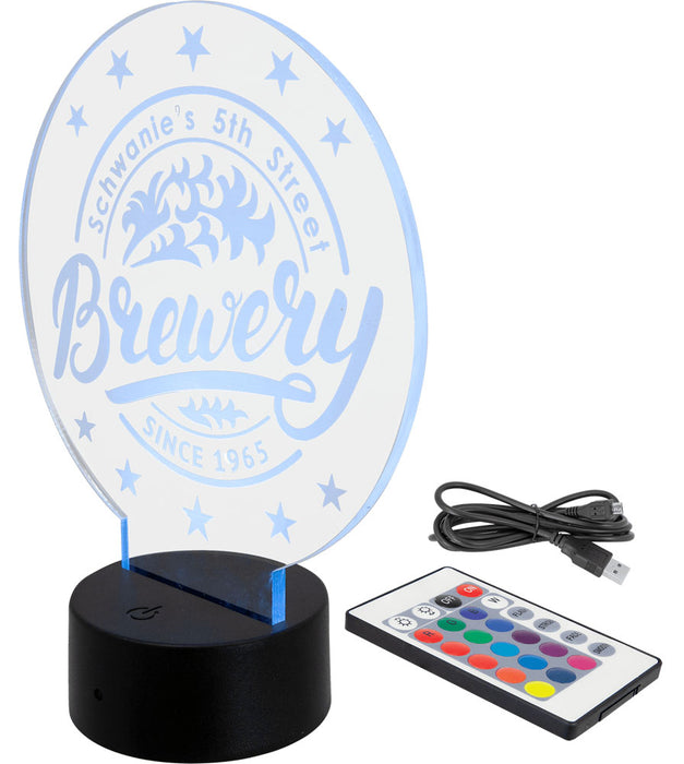 Customized Acrylic Shapes w/LED Base Light w/ remote