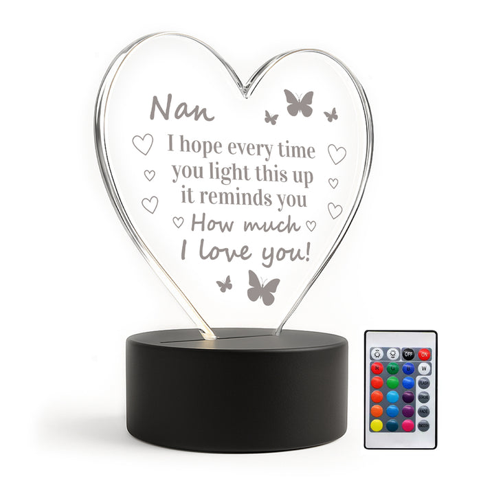 Customized Acrylic Shapes w/LED Base Light w/ remote