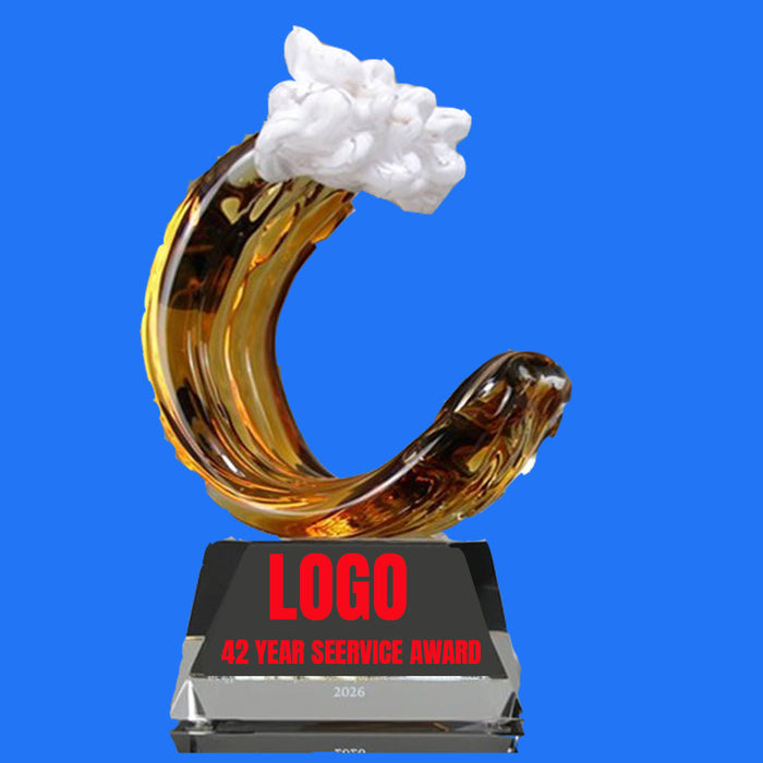 Golden Wave Art Glass  Award