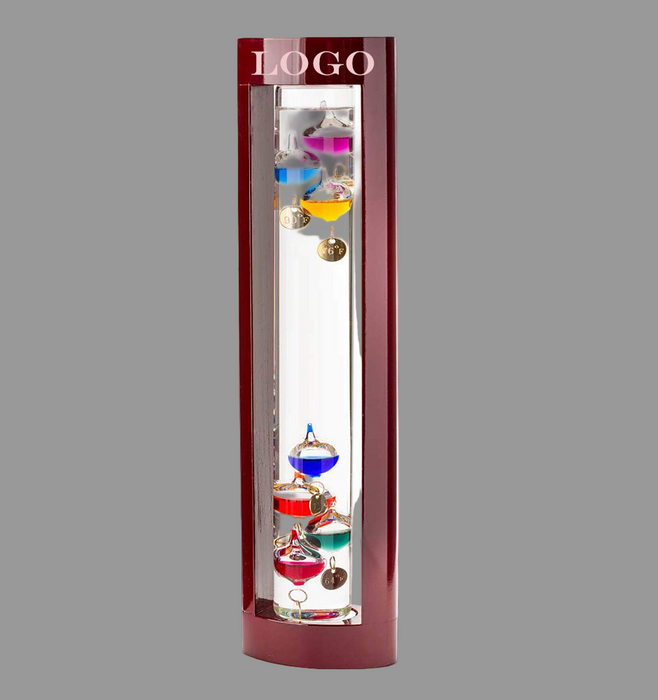 7" Multi Color Galileo in Cherry Finish Wood Stand