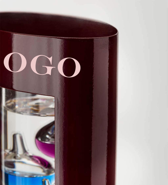 7" Multi Color Galileo in Cherry Finish Wood Stand