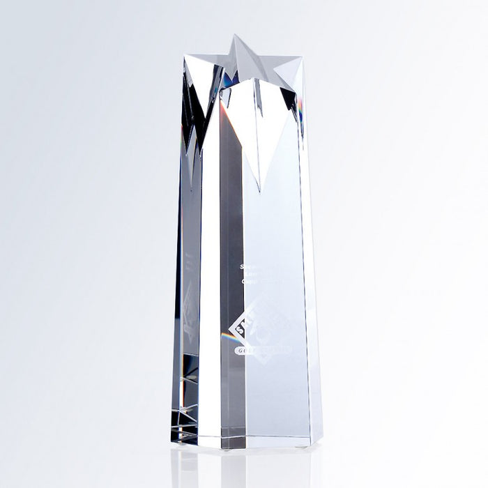 Star Obelisk Optical Crystal Award - Large