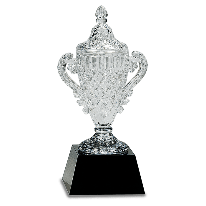 Royal Classic Crystal Trophy Cup w-Black Crystal Base(Small Size)