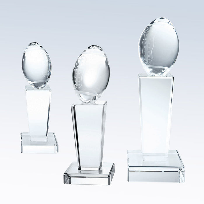 Football Optical Crystal Trophy - Medium