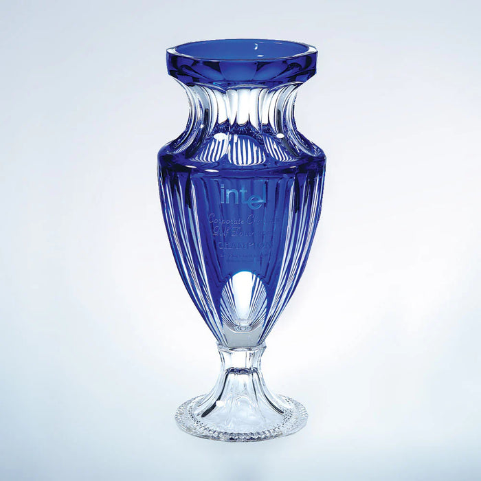 Blue Dante Italian Lead Crystal Vase