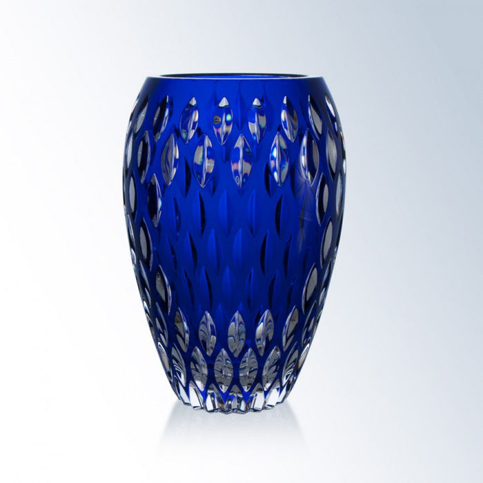 Blue Ocean Italian Lead Crystal Vase